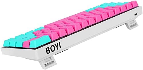 Boyi 60% Механичка тастатура, Boyi 61 Key Mini RGB Cherry MX Switch PBT Keyycap 60% RGB механичка тастатура за игри