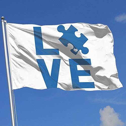 Љубов Загатка Аутизам Свест Знаме 3х5-Знамиња 90х150см-Банер 3 ' х5 ' ФТ