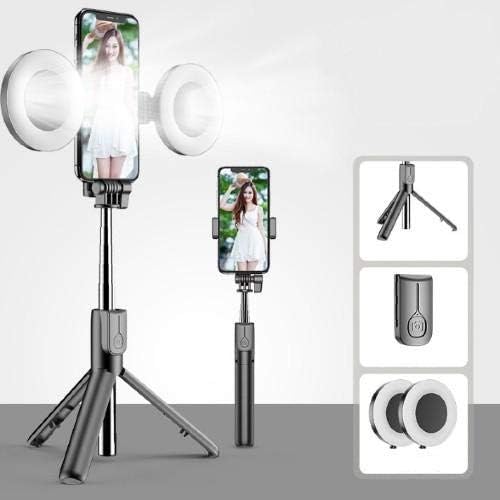 Штанд на Boxwave и монтирање компатибилен со Energizer E280S - SelfiePod на Rinllight, Selfie Stick Extendable Arm со светло на прстенот за Energizer