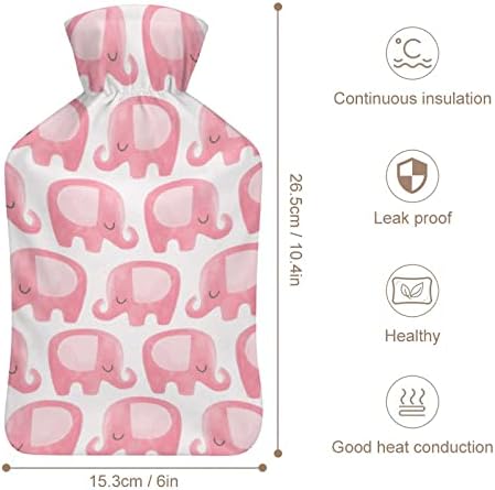 Корда за инјектирање на вода од розов слон со покривка 1000 мл топло топло шише за мажи и жени