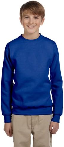 Hanes Boys Comfortblend EcoSmart Crewneck Sweatshirt, Medium, DP Royal