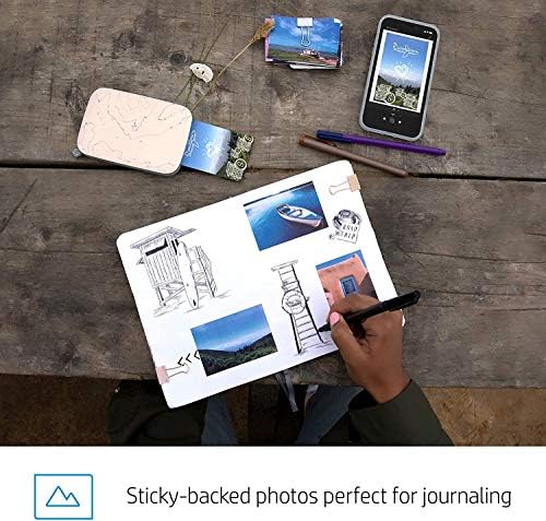 HP Sprocket Изберете преносни 2.3x3.4 Инстантни слики за печатач за фотографии на Zink Sticke поддржана хартија од вашиот iOS & Android уред.