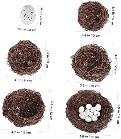 PRETYZOOM 5 Парчиња Јајца Птичјото Гнездо Птичји Гнезда За Гнезда На Птици За Кафези Вештачки Птици Гнезда Supplан Supplан Снабдува