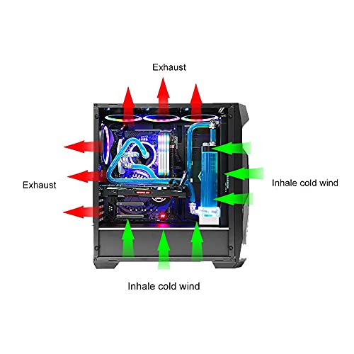 ZPPZJH 120mm Компјутер Ладење Вентилатор RGB Компјутер Радијатор Случај Прилагодливи Вентилатор LED Ладилник Шарени Ладилник Вентилатори За Компјутер КОМПЈУТЕР