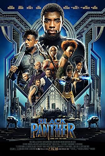 Xihoo Black Panther постер - филм 24 x 36 инчен рамка за рамка, валана главна