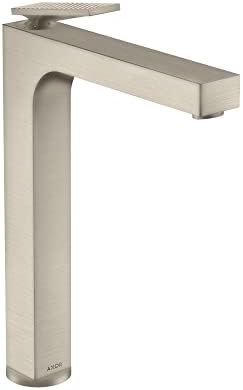 Axor Citterio Modern 1-рачка 1-дупка висока тапа за мијалник за бања во четкан никел, 39151821