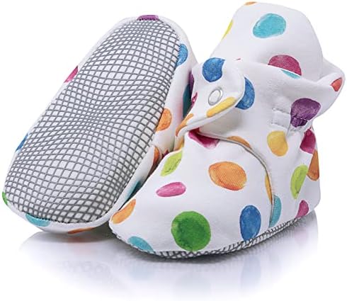 Органски памучни чизми на Ела Бена, без лизгање, мек ѓон, останете на чевли за бебиња, папучи за куќи за девојчиња за девојчиња за