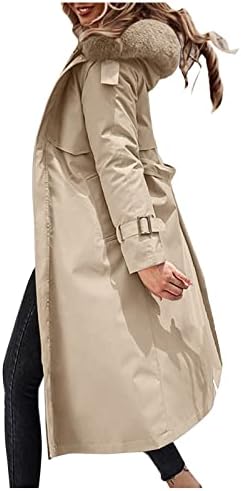 Зимски јакни за жени со хулани со долги ракави со долги ракави на палто со лесен парк
