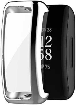 Компатибилен со Fitbit Inspire 3 Case Ecter Заштитник на екранот за заштита на екранот, мек TPU заштитен случај за Fitbit Inspire 3 Case