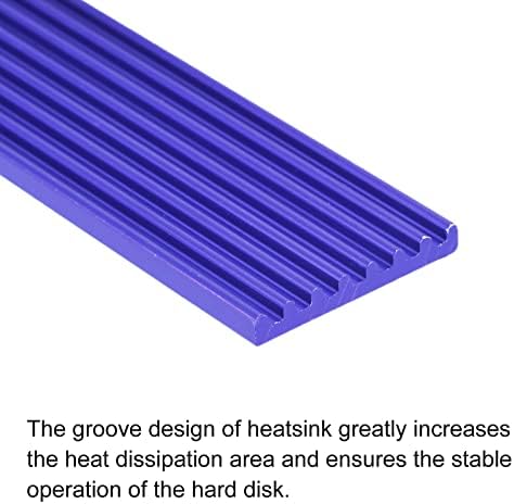 Меканиксот Алуминиум загреана темна сина боја 70x22x3mm со алатки и 2 x пред-пресечена термичка подлога за M.2, за 2280 SSD