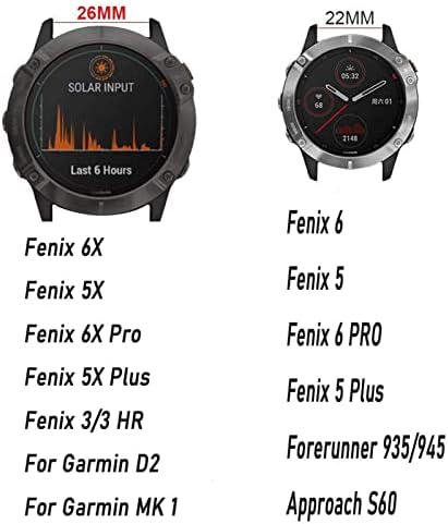 FORFC 26mm 22mm Watchband за Феникс 6 6X Pro GPS 5X 5Plus 3 935 Delуро D2 Делта Мека Силиконска Лента Додатоци За Брзо Ослободување