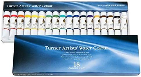 Turner Paint Set Set Pofessional Artives Sight Pigment Concentated Adquolor Baild Set [сет од 18] 5мл цевки - разновидни бои