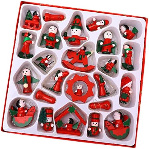 NOLITOY 72 PCS Micro приврзок додаток за пејзаж за фигурински богатства Витрина Адвент виси Божиќни шик оревци Војник Минијатурен оревчекер