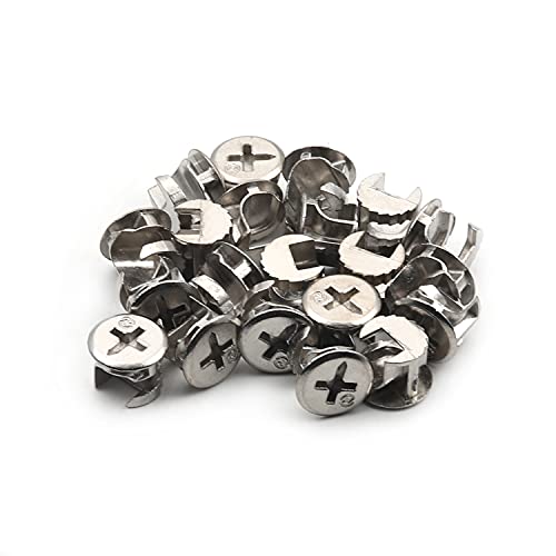 Bettomshin 20pcs Мебел Конектор Камера Заклучување Фитинзи 12mm x 10mm За Кабинетот Фиока Гардероба И Гардероба Мебел Панел Поврзување