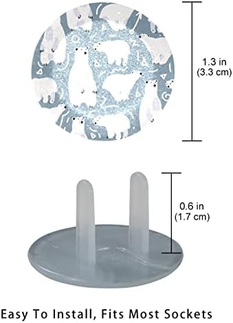 Обвивки за приклучок за излез, безбедносни капачиња за електричен заштитник спречуваат опасност од шок симпатична поларна мечка