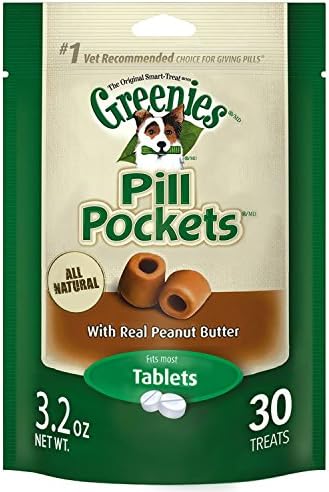Зелени пилули џебови меки кучиња третираат, путер од кикирики, таблета, 3,2 мл.