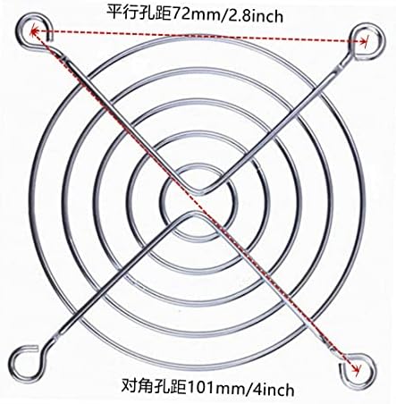 GDQLCNXB 80mm 3.1 Сребрен Вентилатор Заштити Мрежа Скара Вентилатор, Пакет од 6