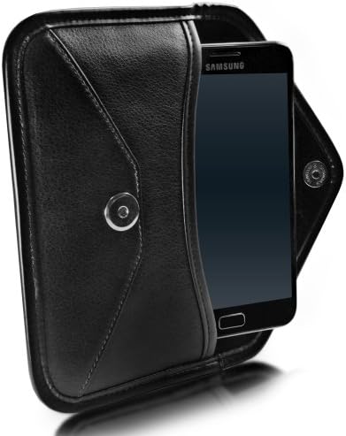 Boxwave Case Компатибилен со Sony Xperia XZ2 - Елитна торбичка за кожен месинџер, синтетички кожен покритие дизајн на пликови