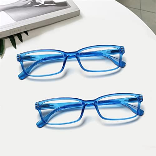 Kerecsen 2 пакуваат чаши за читање на компјутер за жени/мажи со сина светлина што ги блокираат читателите на пролетни очила за очила, 0,37
