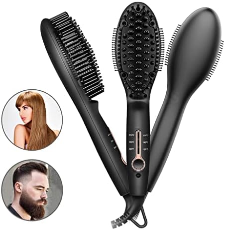 Xwwdp брада коса затегнувач керамички виткар професионален загреан чешел жени електрична четка за коса зацрвнувач