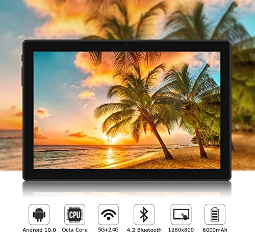 AAUB Таблети 10 инчен Android Таблет, Octa-Core, 1080P HD Екран На Допир, 3gb + 32GB Голема Меморија, 6000mah Долготрајна Батерија 13mp