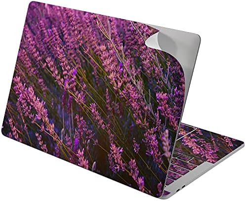 Lex Altern Vinyl Skin компатибилен со MacBook Air 13 Inch Mac Pro 16 Retina 15 12 2020 2019 2018 Purple Wildflower обоена цветна