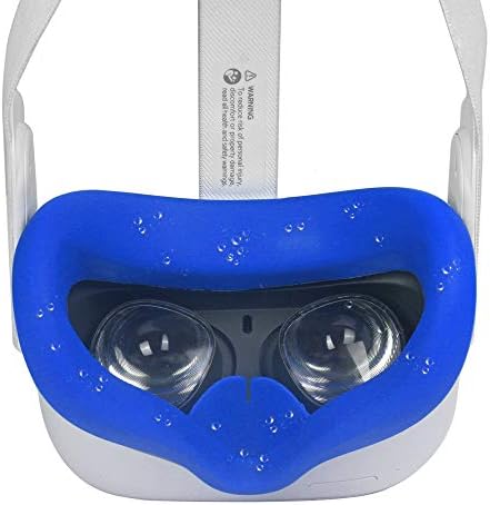 Pordsioc Silicone VR Cover Face for Oculus Quest 2 подлога за лице и перница за лице компатибилен со Oculus Quest 2 VR додатоци за слушалки