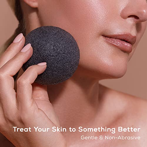 CSM Body Brush & Konjac Sponges Bundle - Влажна или сува четка за тело - Отстранете ја целулит и сува кожа и ја подобрува циркулацијата