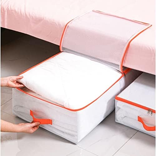 Робмет 5 парчиња Кутии За Складирање Облека Под Креветот, Чисто Складирање Под Креветот Со Армирана Рачка И Проѕирен Прозорец,