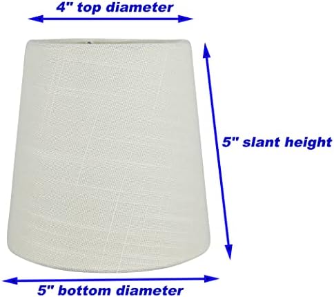 Меривил сет од 5 клип за постелнина на лустери на нијанси на лустер, 4-инчи од 5-инчи од 5-инчи