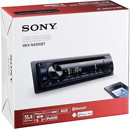 Sony MEX-N4200BT Вграден Bluetooth CD / MP3, Am/FM Front USB, Помошен, Pandora, Spotify, iHeartRadio, iPod / iPhone и Android