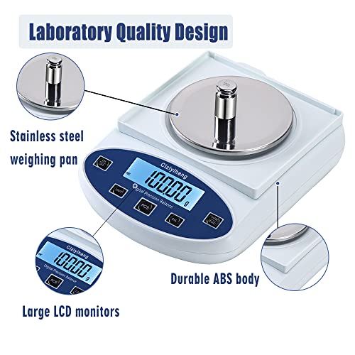 Биланс на лабораторија Ciziyiheng Lab Електронски скали 300 * 0,01g Висока прецизна лабораторија Дигитална аналитичка рамнотежа Грам скала