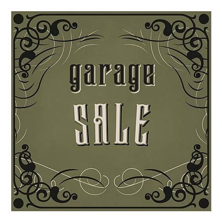 CGSignLab | „Продажба на гаража -викторијански готски“ прозорец за лепење | 8 x8