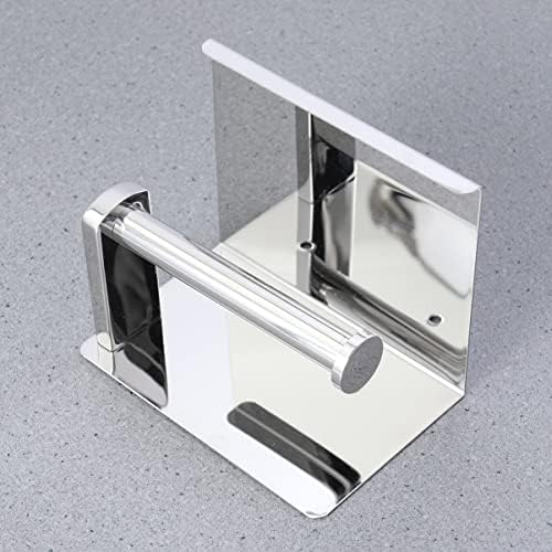 3pcsroll полица за тоалети сребрен телефон монтиран мобилна кујна бања wallид, не'рѓосувачки држач за складирање на хартија за монтирање
