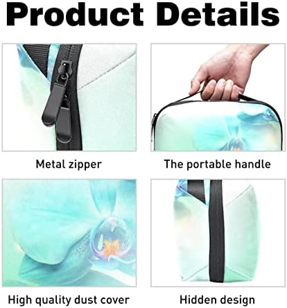 Козметичка Торба, Симпатични Пространи Чанти За Шминка Патуваат Егзотични Сино Зелени Цветни Тоалетни Торби За Тоалети Организатор Како