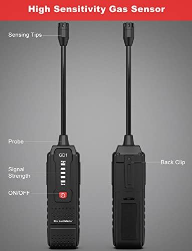 Детектор за истекување на гас Cusbon, запалив тестер за истекување на гас со гас за да се лоцираат протекување на гас на метан, LPG,
