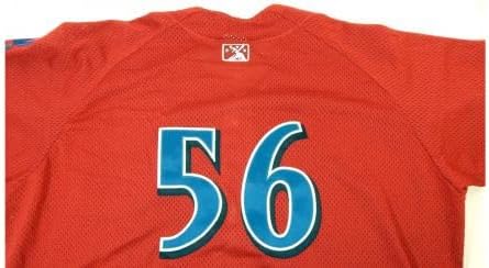 Clearwater Threshers 56 Игра користеше Red Jersey 2XL DP13289 - Игра користена МЛБ дресови