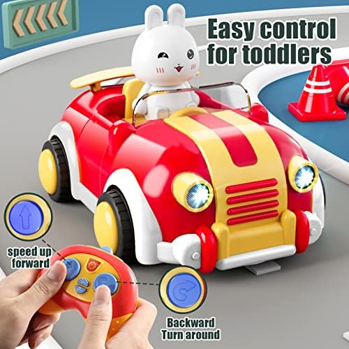 Loveубов живот девојки играчки 3+, цртан автомобил со далечински управувач за дете со музика и светла, 2,4GHz Бебе радио контролни
