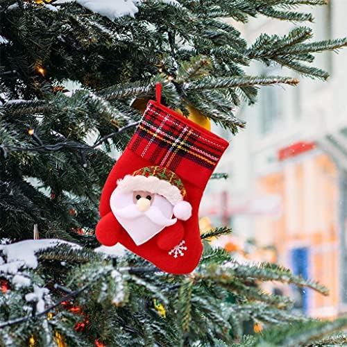 Mysgyh yangping- 4 парчиња/постави божиќни чорапи чорапи торба за подароци што висат подароци чорапи празнични партиски материјали bmzdsdzs-1