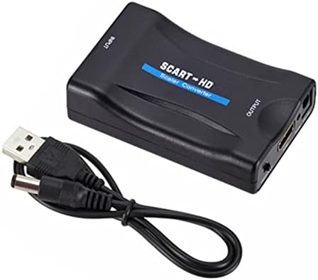MOOKEENONE 1080p / 720p HDMI SCART До HDMI Композитни Видео Скалер Конвертор Аудио Адаптер ЗА ДВД ТВ