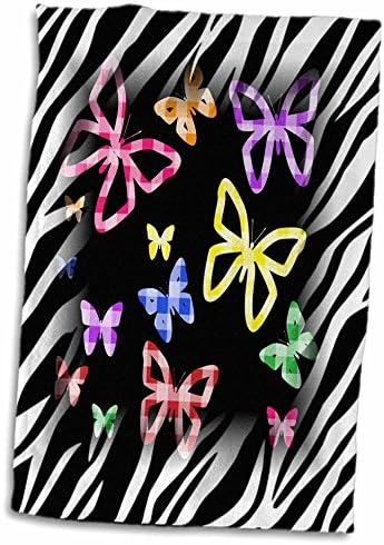 3drose слика на шарени пеперутки на зебра печатење - крпи