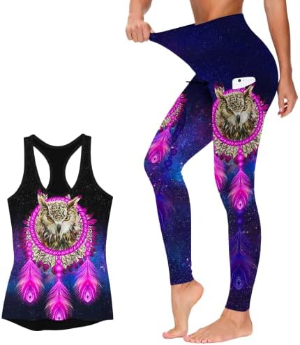 Sport Aspire - Set Set Set Activewear Set: Top Racerback Top & Legging Thruicturing Tanktop хеланки за жени