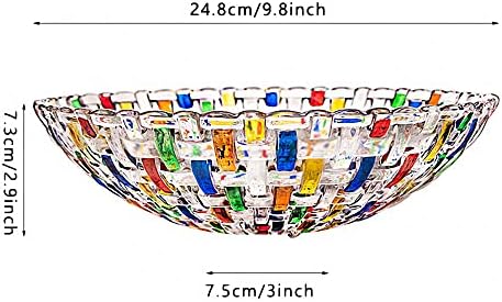 Магколор Рака Насликани Шарени Ткаени Стакло Кристално Салата &засилувач; Овошје Сад Декорација,Центар За Дома,Канцеларија,Свадба Декор,