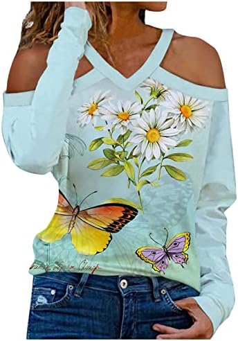 Prdecexlu крпеница со долг ракав врвот за жени плус големина полиестер ладно џемпери против вратот есенска пеперутка одговара