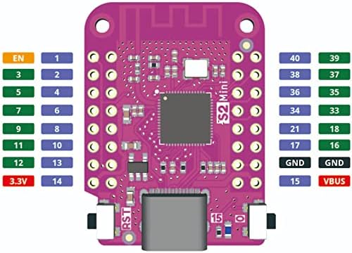 Canaduino Wemos S2 Mini v1.0.0 ESP32-S2-2MB PSRAM-4MB блиц