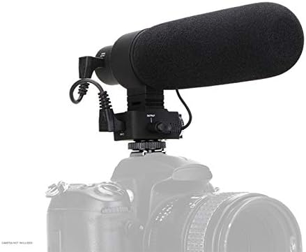 Напреден супер кардиоиден микрофон за Canon EOS M5 со мртва мафта за ветерни мачки