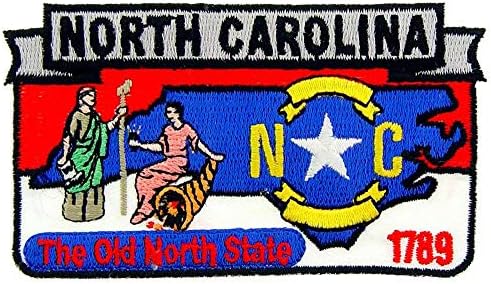 Мапа во форма на држава во Северна Каролина, извезена лепенка, со лепило за железо