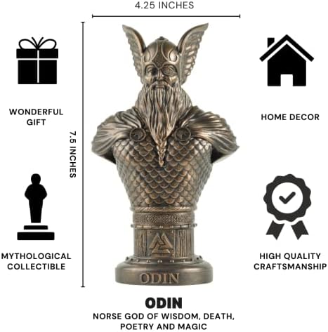 Один норвешки бог биста колекционерски фигура норвешка и викинг митолошки декор подароци