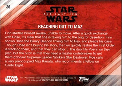2018 Топс Војна На Ѕвездите Последната Џедај Серија 236 Посегнувајќи до Маз Филм Колекционерска Картичка За Тргување
