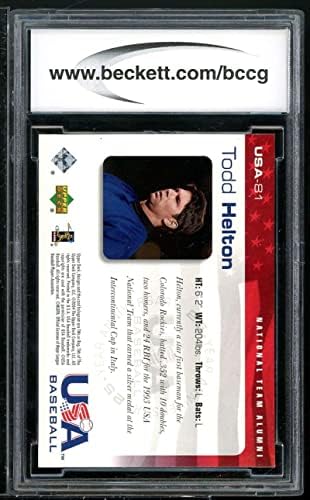 Тод Хелтон картичка 2004 Горна палуба САД Бејзбол НП 81 BGS BCCG 10